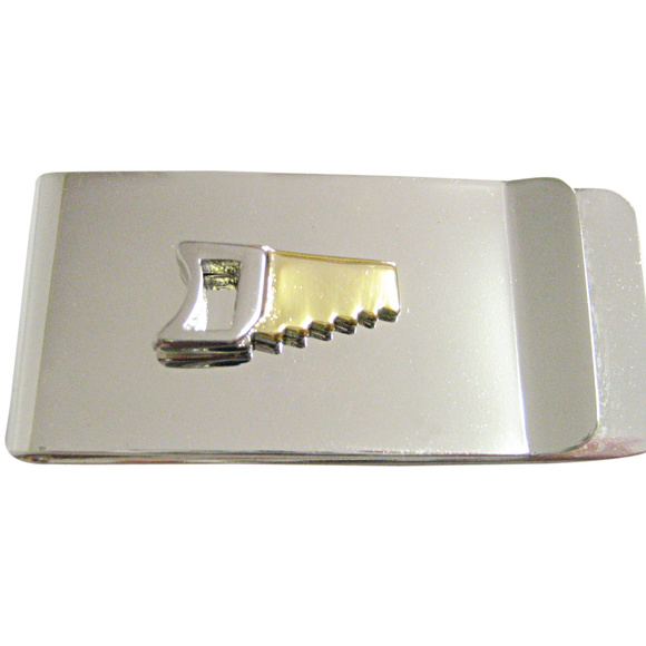 Native Money Clips Silver and Gold – Spirits of the West  Gold and Silver Toned Saw Tool Money Clip